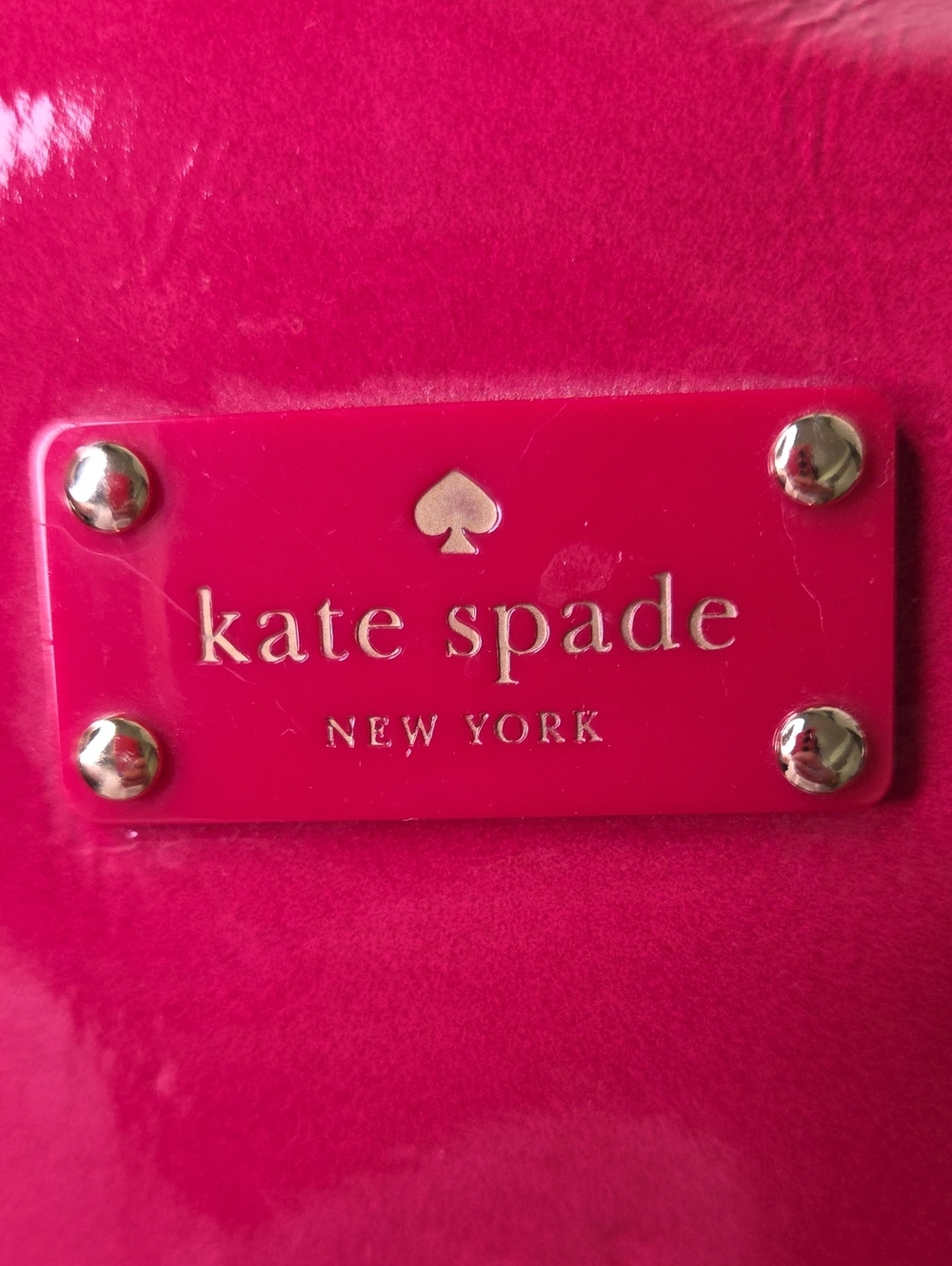 kate spade. Hot Pink Patent Leather Satchel with Gold Hardware. Beautiful - Picture 10 of 16